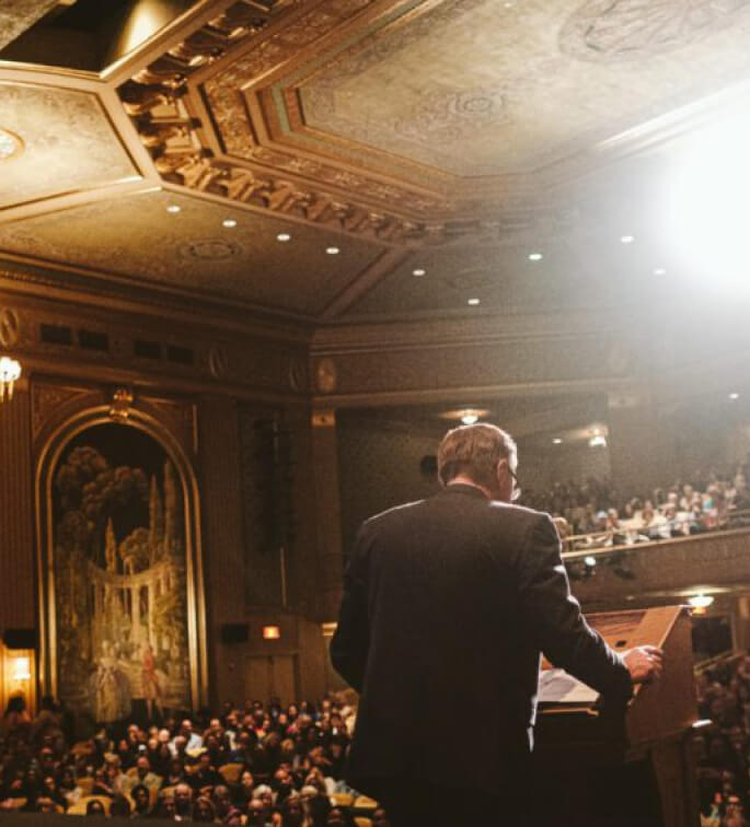 Jody on stage at the Paramount Theater