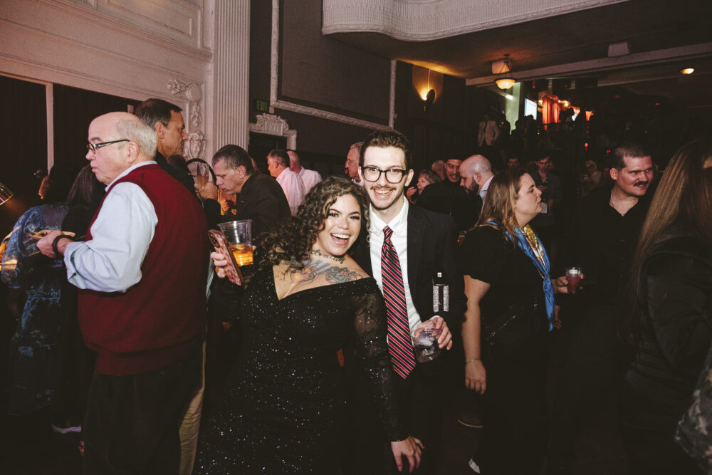 Couple celebrating at the Opening Night Gala.